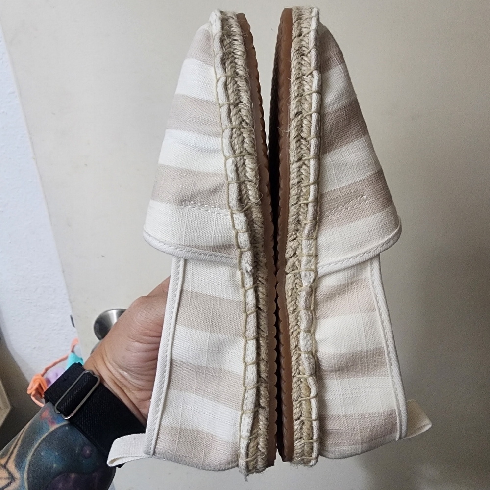 H&M Girls (Kids) Striped Espadrilles - Beige and White - Picture 3 of 6